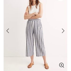 Madewell Huston Pull-On Crop Pants in Stripe